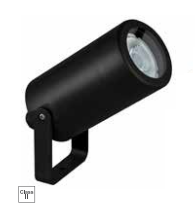 ΣΠΟΤ ΚΗΠΟΥ ΠΛΑΣΤIKO ΣΤΡΟΓΓΥΛΟ GU10 IP65 ΜΑΥΡΟ 60x110