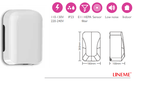 ΣΤΕΓΝΩΤΗΡΑΣ ΧΕΡΙΩΝ TURBO 1000W DC ΛΕΥΚΟΣ LINEME ΣΤΕΓΝΩΤΗΡΑΣ ΧΕΡΙΩΝ TURBO 1000W DC ΛΕΥΚΟΣ LINEME