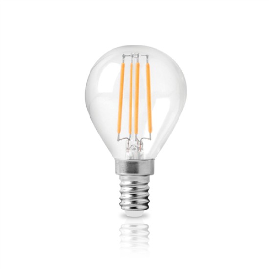 LED FILAMENT ΣΦΑΙΡΙΚΟ E14 ΔΙΑΦΑΝΟ 6W 2800k 520L ΛΑΜΠΑ