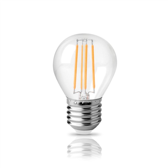 ΛΑΜΠΑ LED FILAMENT ΣΦΑΙΡΙΚΟ E27 220-240V 6W 490lm 2800K ΔΙΑΦΑΝΟ