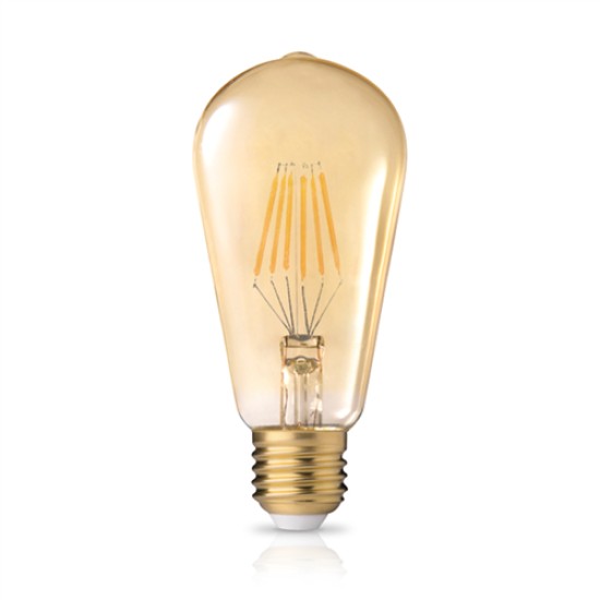 LED FILAMENT ST58 E27 VINTAGE DIM 8W 2200k 630L ΛΑΜΠΑ