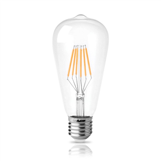 LED FILAMENT ST64 E27 ΔΙΑΦΑΝΟ 9W 2800k 810L ΛΑΜΠΑ DIM