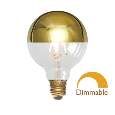 ΦOSME LED FILAMENT DIMABLE G80 ΑΝΤΕΣΤΡΑΜΕΝΟΥ ΚΑΘΡEΠTOY 8W E27 2700K 725LM ΧΡΥΣΟ