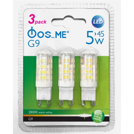 SET 3xLED G9 5W 3000k 450L