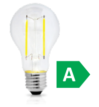 ΛΑΜΠΑ LED FILAMENT Α60 Ε27 2,2W 3000k 470L CLASS.A ΔΙΑΦΑΝΟ