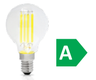 ΛΑΜΠΑ LED FILAMENT ΜΠΑΛΑΚΙ E14 2,2W 3000k 470L CLASS.A ΔΙΑΦΑΝΟ