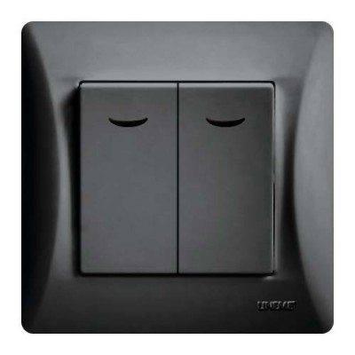 ΔΙΑΚΟΠΤΗΣ ΔΙΠΛΟΣ ΑΛΕΡΕΤΟΥΡ+ΛΥΧΝΙΑ ΜΑΥΡΟ Hseries ΔΙΑΚΟΠΤΗΣ ΔΙΠΛΟΣ ΑΛΕΡΕΤΟΥΡ+ΛΥΧΝΙΑ ΜΑΥΡΟ Hseries