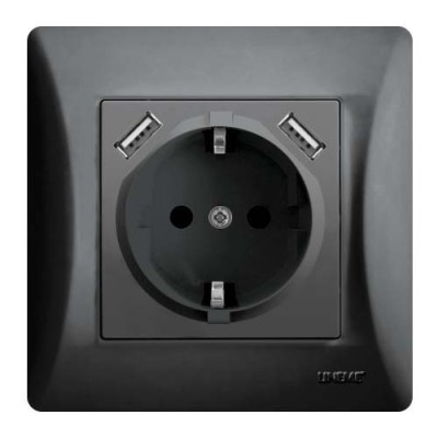 ΠΡΙΖΑ ΣΟΥΚΟ ΜΕ ΔΥΟ ΘΥΡΕΣ USB ΜΑΥΡΟ serie H ΠΡΙΖΑ ΣΟΥΚΟ ΜΕ ΔΥΟ ΘΥΡΕΣ USB ΜΑΥΡΟ serie H