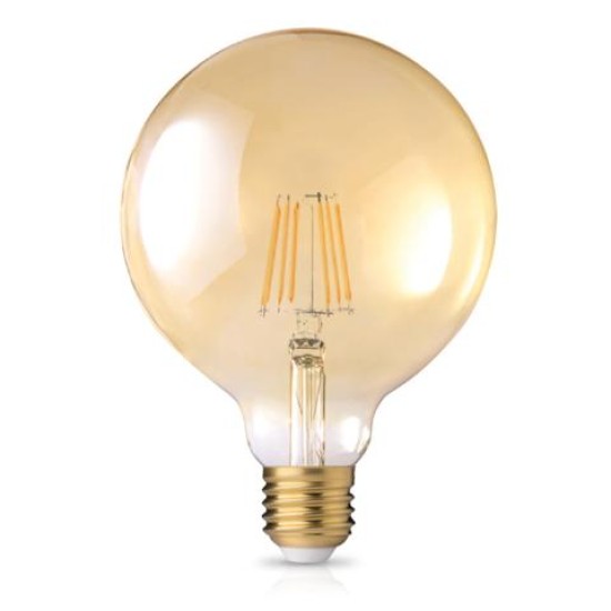 LED FILAMENT GLOBE E27 VINTAGE DIM 8W 2200k 630L ΛΑΜΠΑ