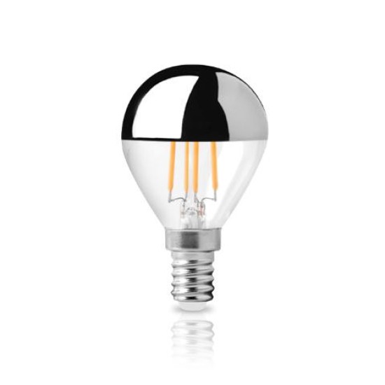 LED FILAMENT G45 E14 ΑΝΤ/ΝΟΥ ΚΑΘΡΕΠΤΟΥ 6W 2800k 520L ΛΑΜΠΑ DIM