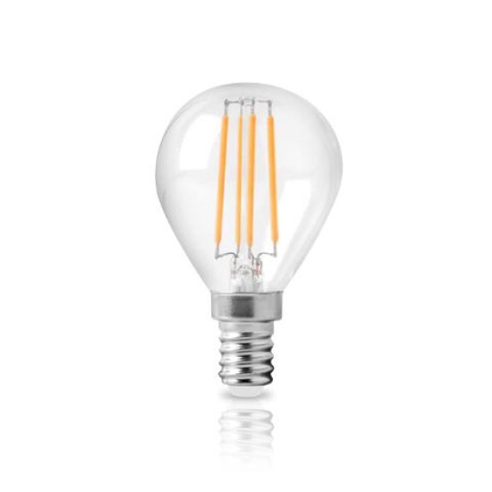 LED FILAMENT ΣΦΑΙΡΙΚΟ E14 ΔΙΑΦΑΝΟ 6W 4000k 520L ΛΑΜΠΑ