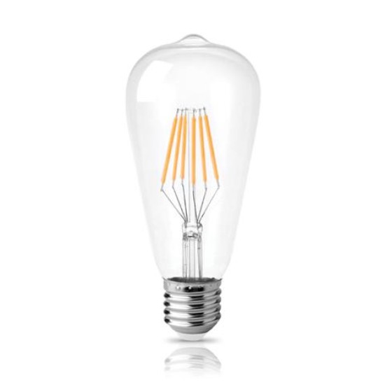 LED FILAMENT ST64 E27 ΔΙΑΦΑΝΟ 9W 2800k 810L ΛΑΜΠΑ DIM